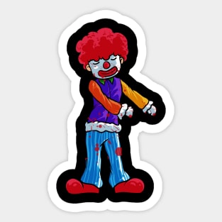 Dabbing  Flossing Clown Scary Trick-or-Treat Kids Sticker